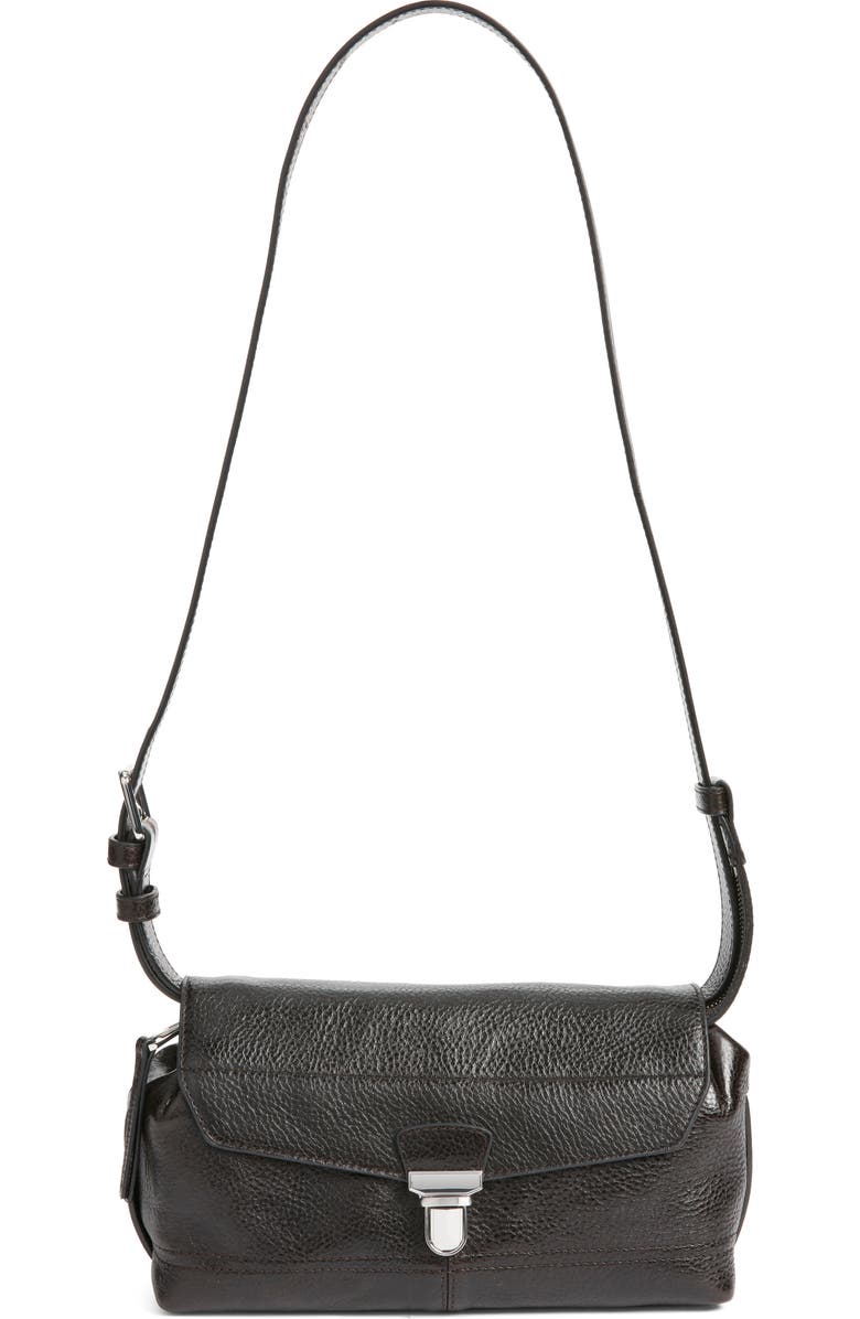 Lemaire Small Gear Croc Embrossed Leather Crossbody, Main, color, Espresso