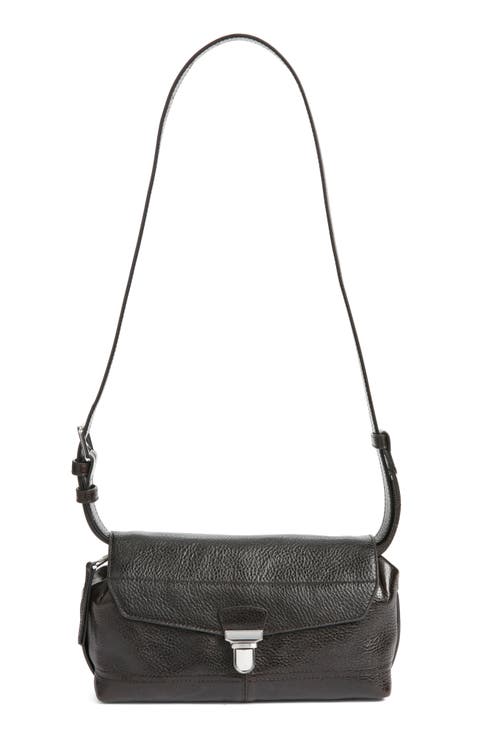 Small Gear Croc Embrossed Leather Crossbody