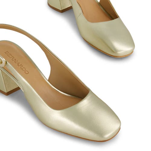 Bernardo Footwear Alexia Slingback Pump In Champagne
