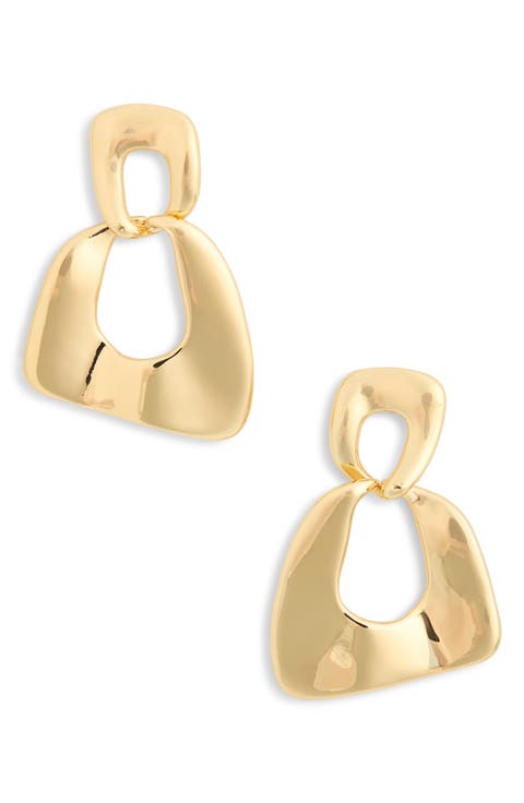 Demi Fine Geo Door Knocker Earrings