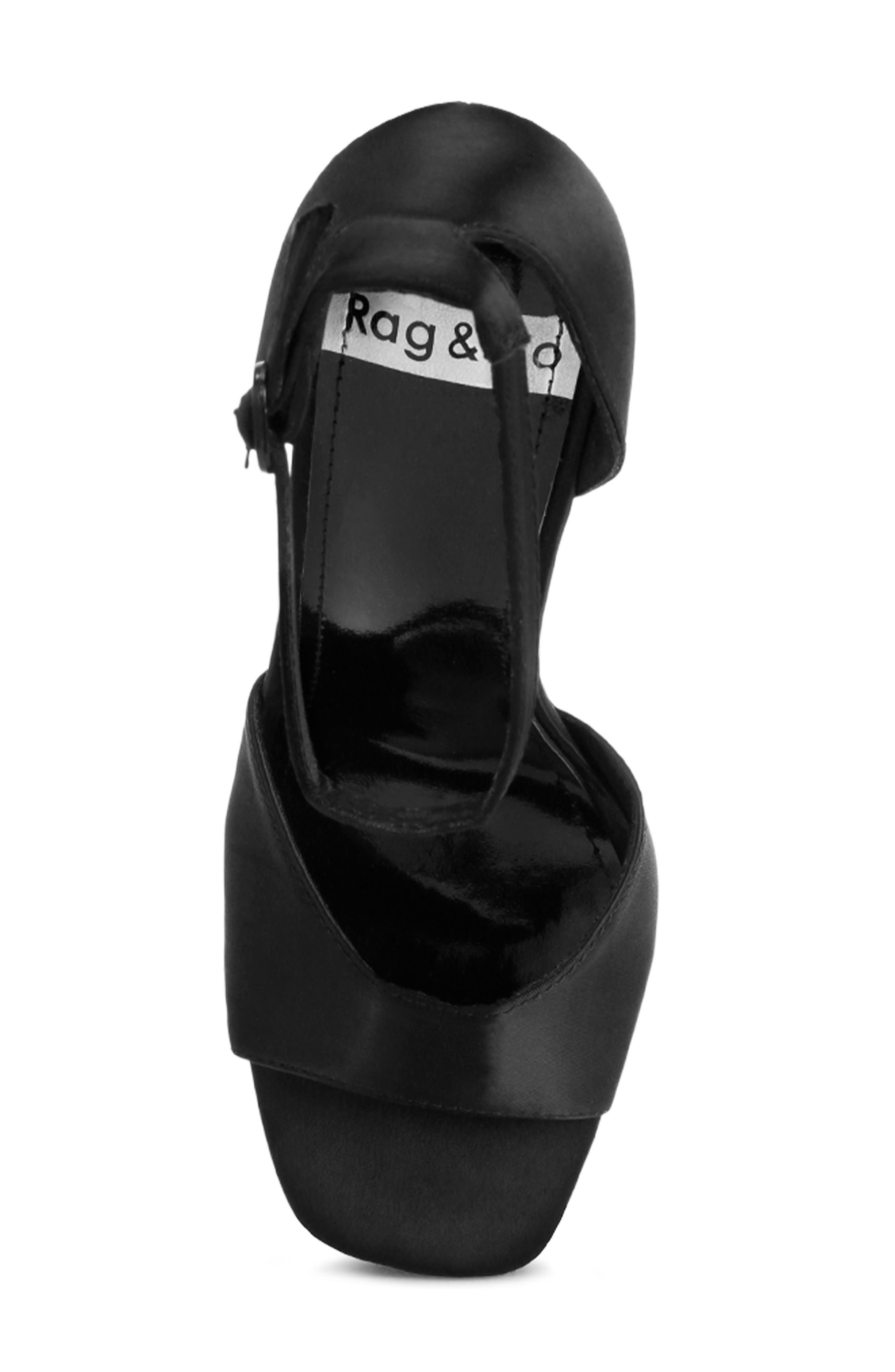 Marshis Platform Sandal, Alternate, color, BLACK SATIN