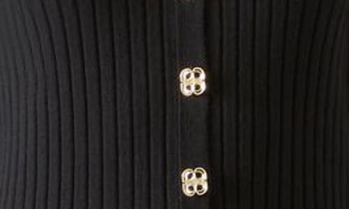 Lk Bennett Dakota Rib Cardigan In Black