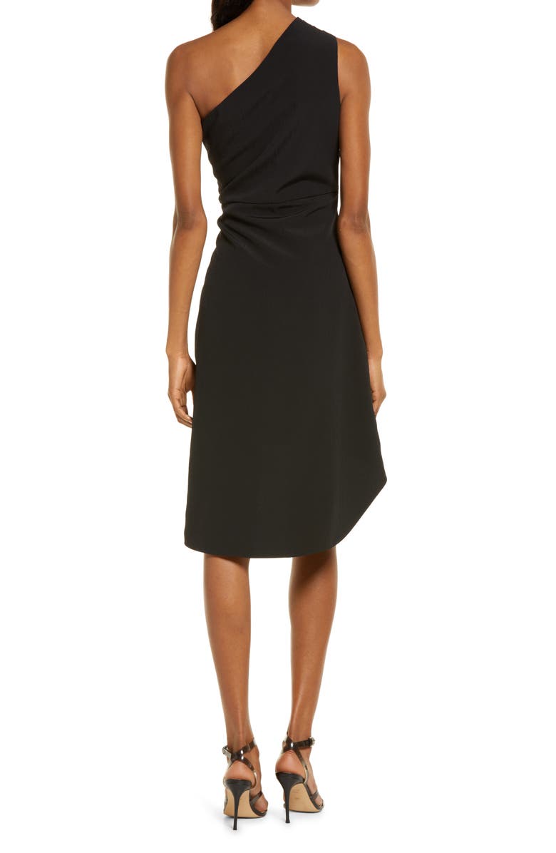 AREA STARS Gia One-Shoulder Body-Con Dress, Alternate, color, Black