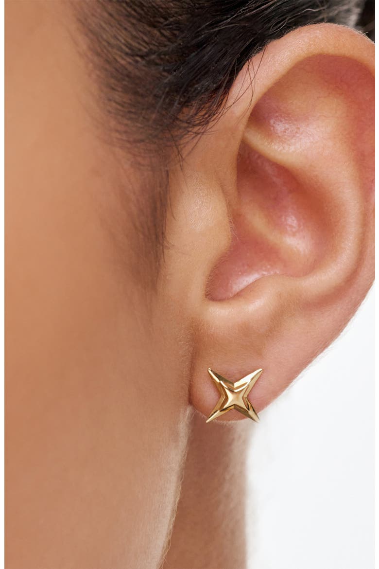 Northern Star Stud Earrings, Alternate, color, Gold Vermeil