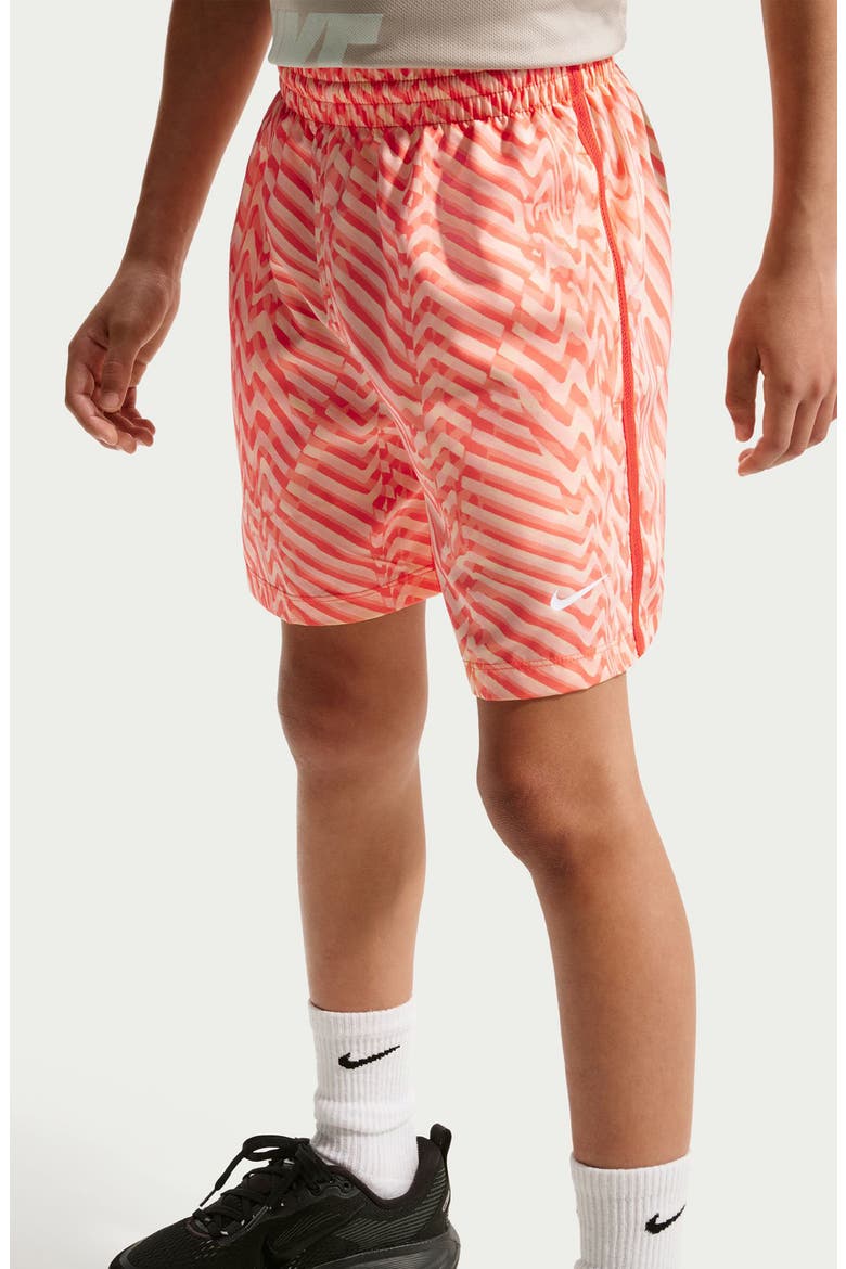 Kids' Dri-FIT Drawstring Shorts, Alternate, color, TURF ORANGE/ ORANGE/ WHITE