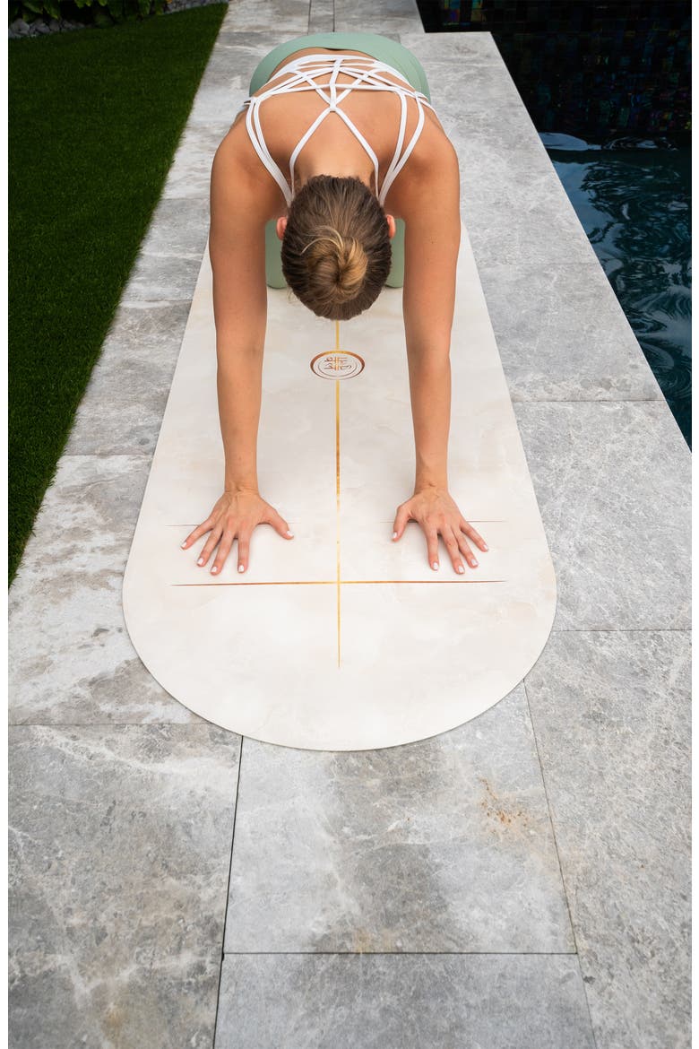 Classic - Yoga /Pilates Mat - Coconut PU - For an Unheated Flow, Alternate, color, White Marble