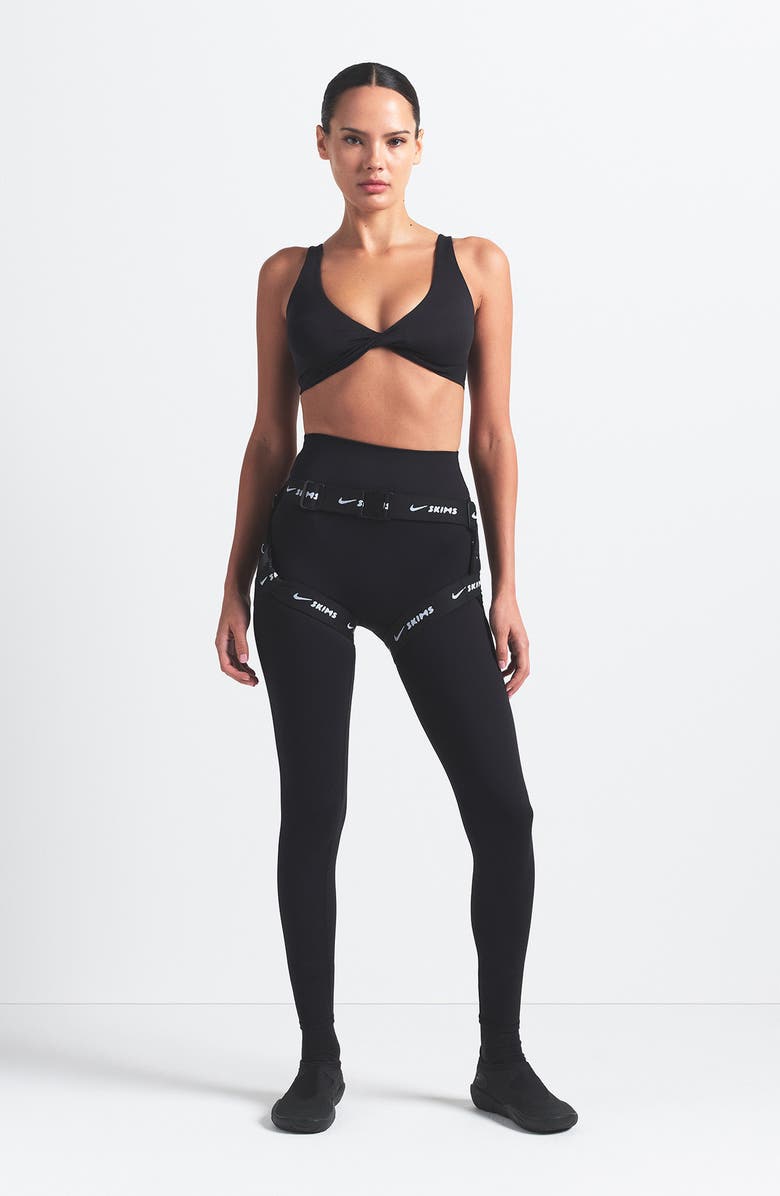 NikeSKIMS Matte High Waist Leggings, Alternate, color, Obsidian