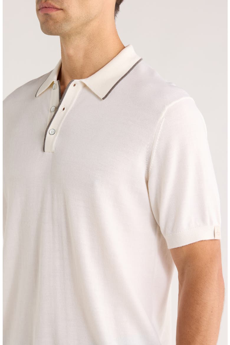Crawford Wool & Cashmere Sweater Polo, Alternate, color, IVORY