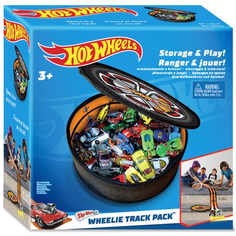 ZipBin Hot Wheels Wheelie Track Pack Storage Case & Racetrack Mat
