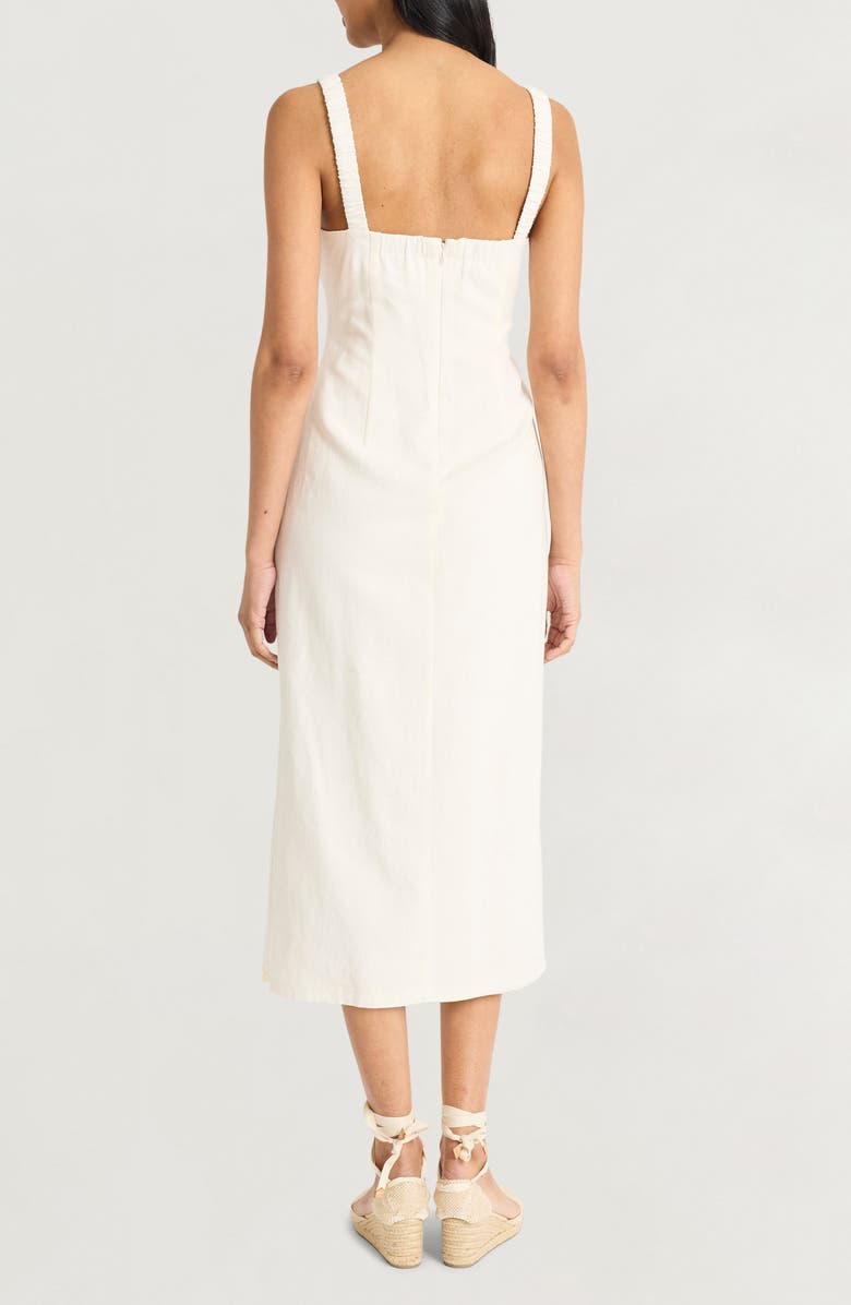 The Good Journey Linen Blend Midi Dress, Alternate, color, Cloud Dancer