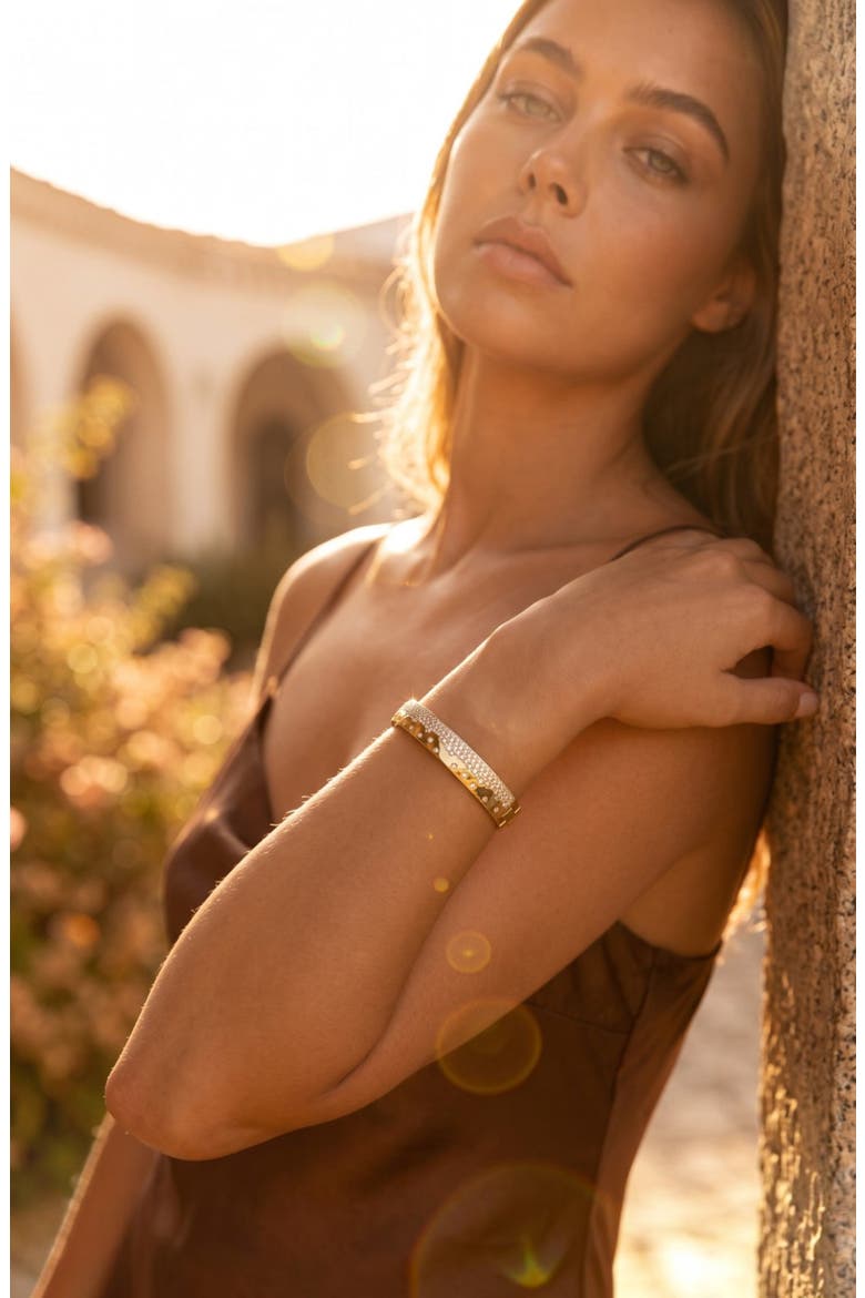 Champagne Fizz Bangle Bracelet, Alternate, color, Gold