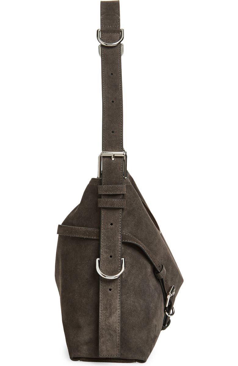 Givenchy Medium Voyou Suede Hobo Bag, Alternate, color, 021-Dark Grey