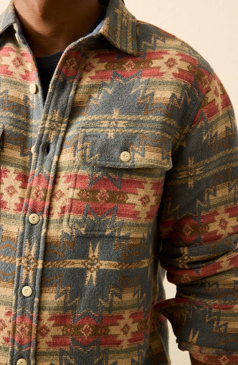 Faherty x Doug Good Feather Canyon Organic Cotton Overshirt, Alternate, color, Fall Harvest
