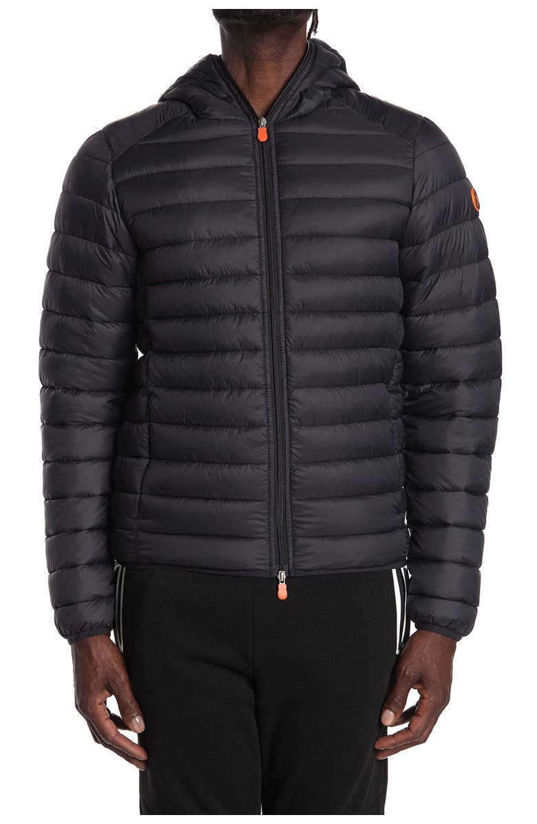 Save The Duck Hooded Zip Puffer Jacket, Alternate, color,