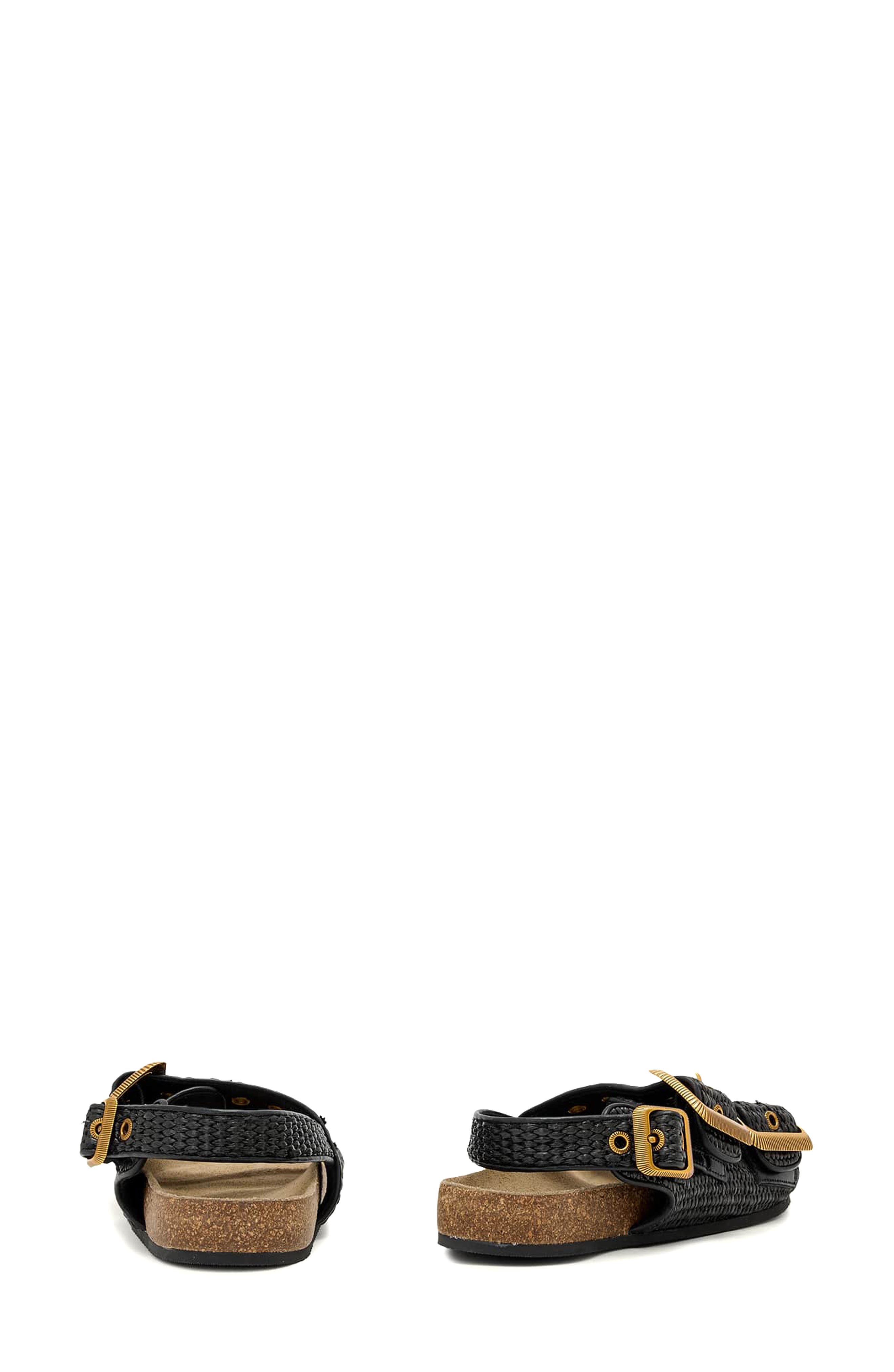 AllSaints Staffa Woven Slingback Sandal, Alternate, color, Black/ Black