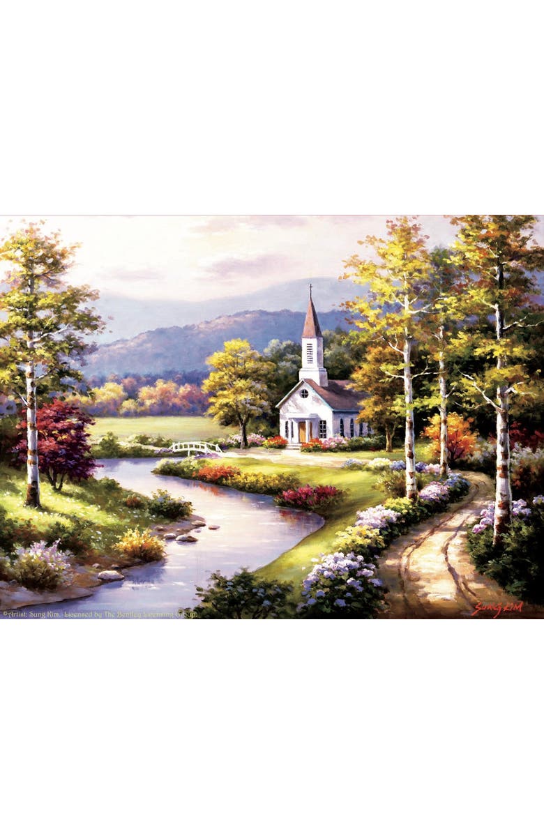 Sunsout Country Chapel 1000 piece Jigsaw Puzzle for Adults, Alternate, color, Multicolor