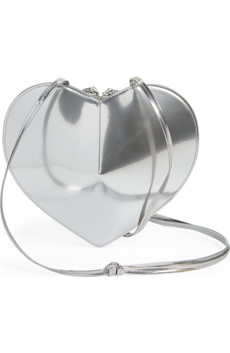 Alaïa Le Coeur Mirrored Leather Crossbody Bag, Alternate, color,