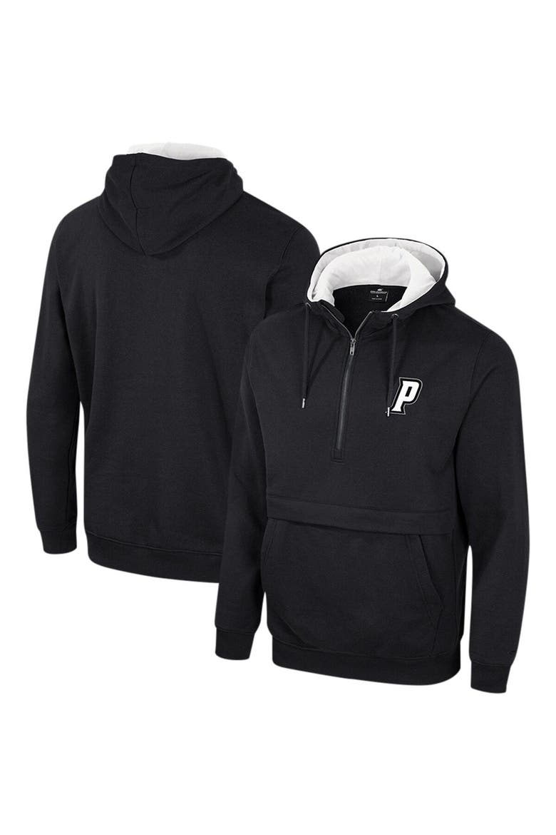 Men's Colosseum Black Providence Friars Team Half-Zip Pullover Hoodie, Main, color, Black
