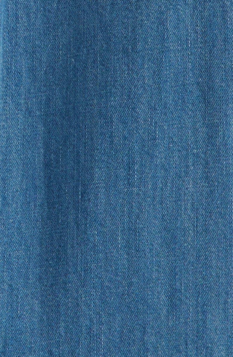 Nordstrom Embroidered Chambray Romper, Alternate, color, Mid Gem Wash