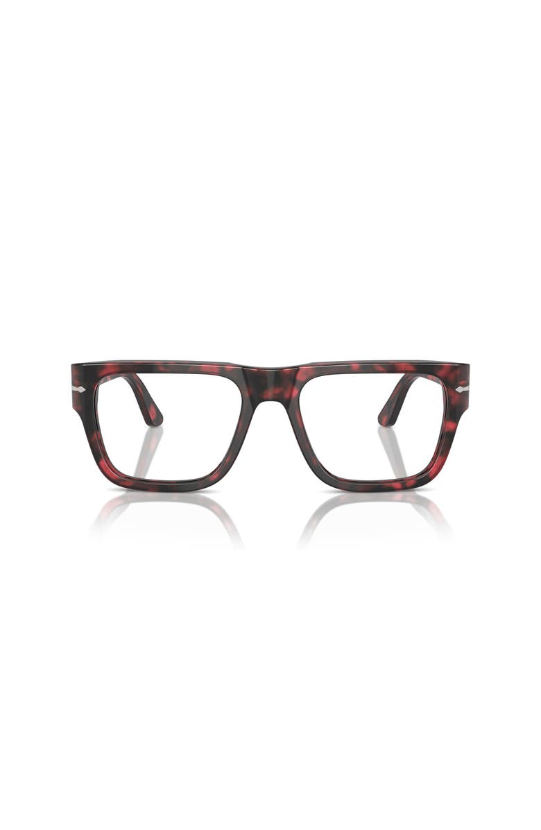 Persol 53mm Square optical glasses, Alternate, color, Tortoise