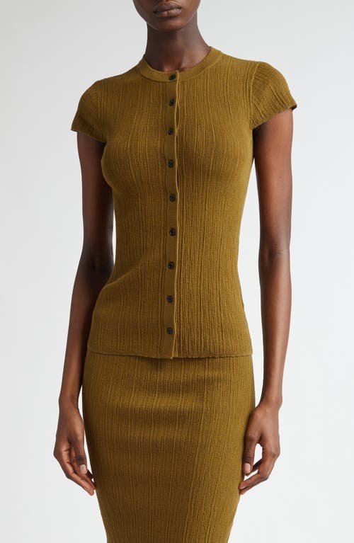 A.l.c Park Short-sleeve Cardigan In Hazel