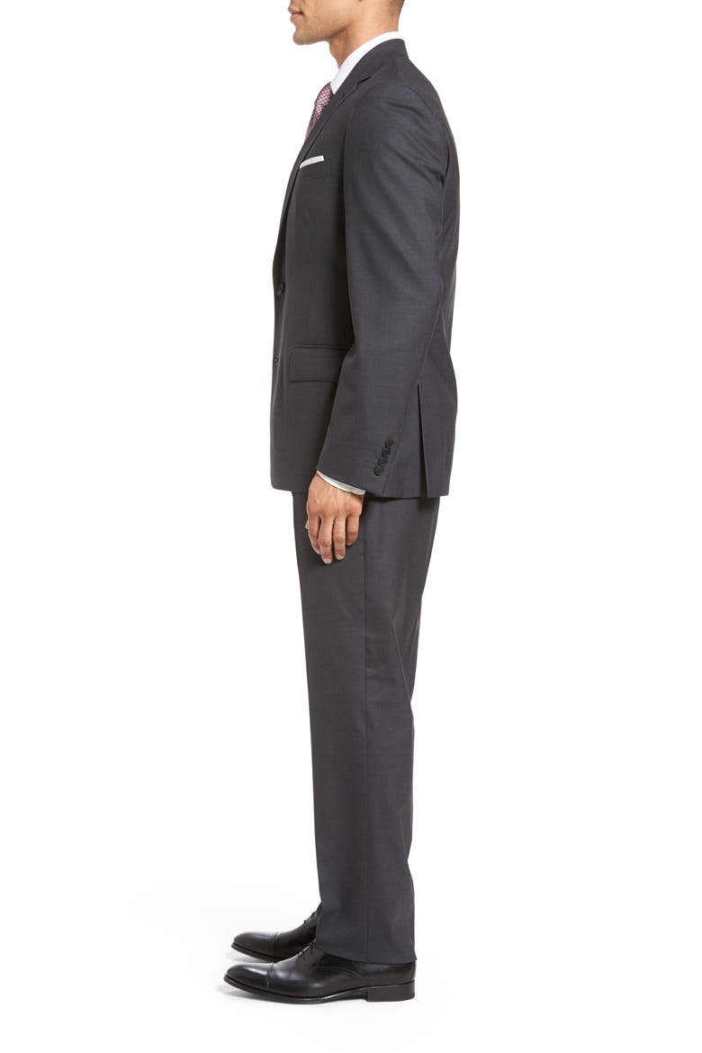 Tech-Smart Trim Fit Solid Stretch Wool Travel Suit, Alternate, color, GREY