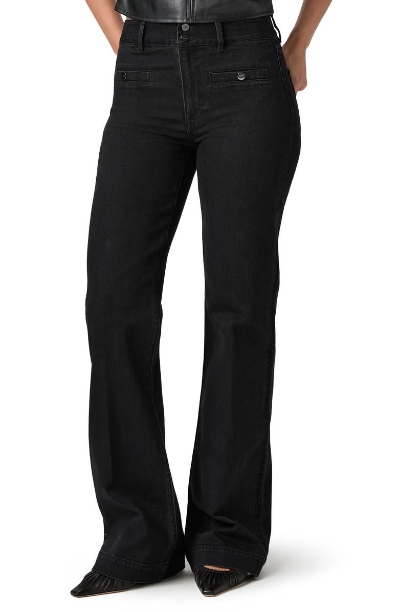 PAIGE Leenah Welt Pocket Wide Leg Jeans, Main, color, Faded Darkness