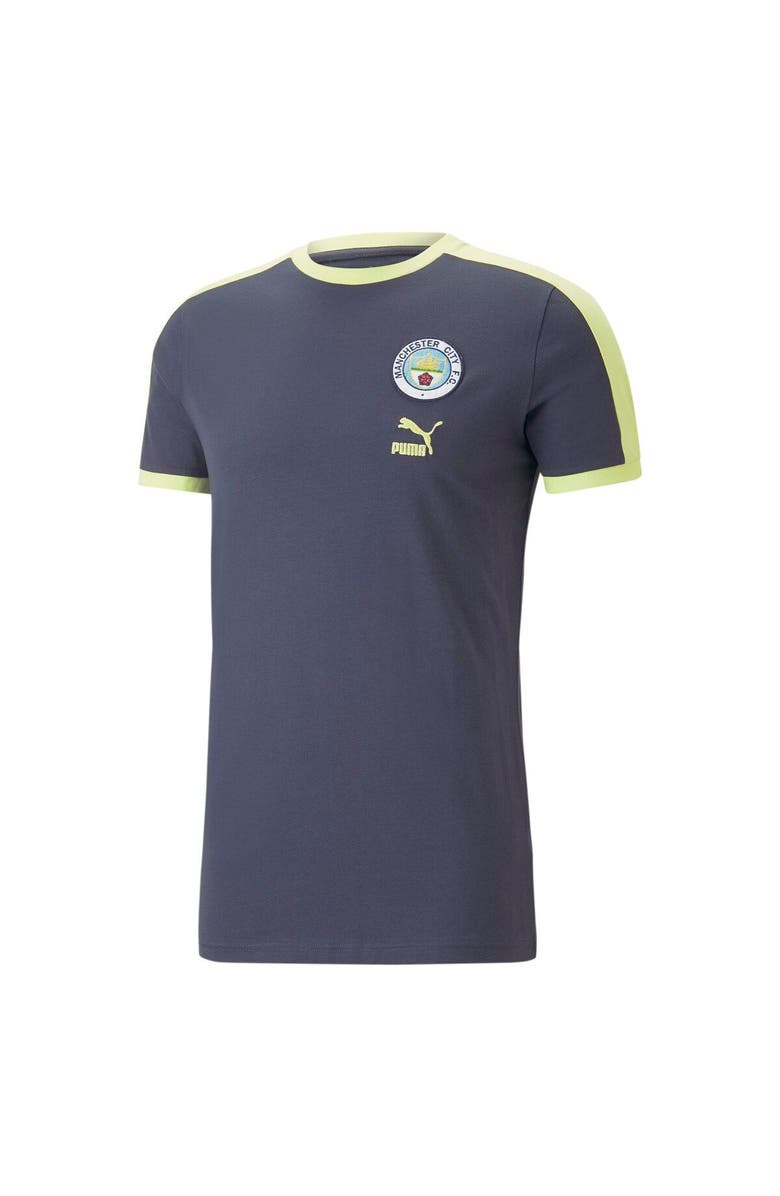 PUMA Men's Puma Navy Manchester City ftblHeritage T-Shirt, Alternate, color, Navy