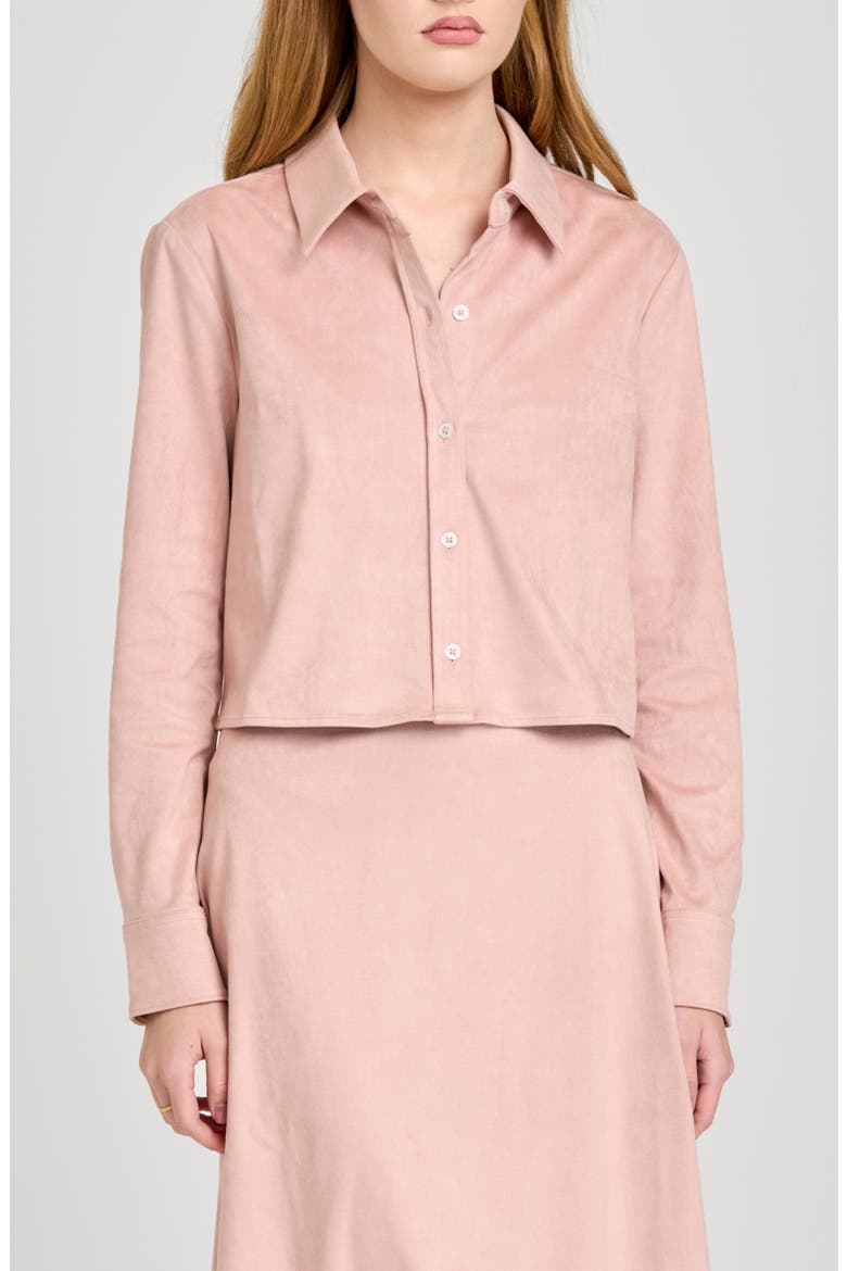 Chandler Long Sleeve Crop Button-Up Shirt (Women) | Nordstrom