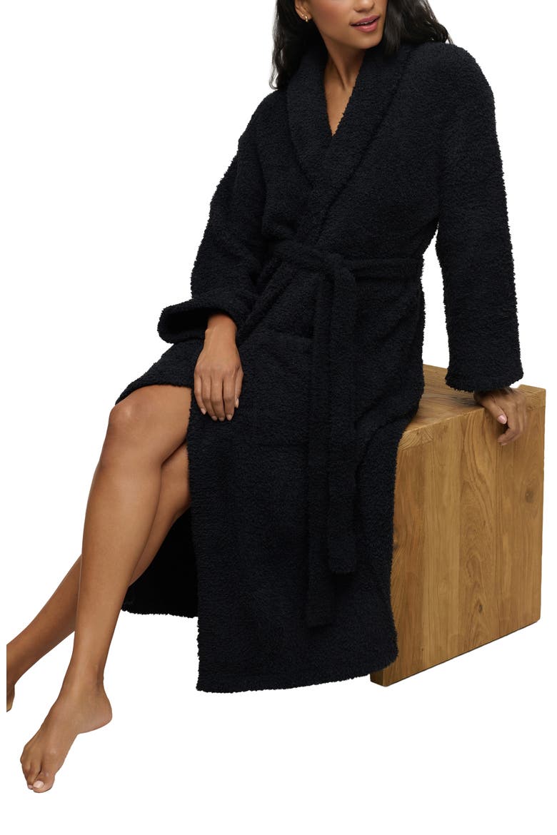 Gender Inclusive CozyChic™ Robe, Alternate, color, BLACK
