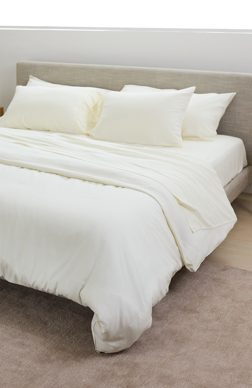 Slumber Cloud Performance Linen Blend Duvet Cover In Brown