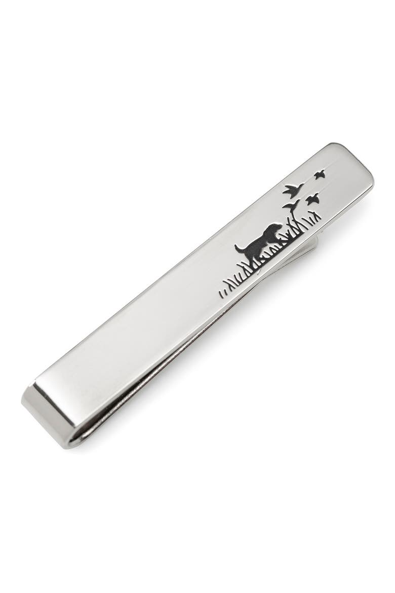 Hunting Dog Tie Bar, Main, color, SILVER