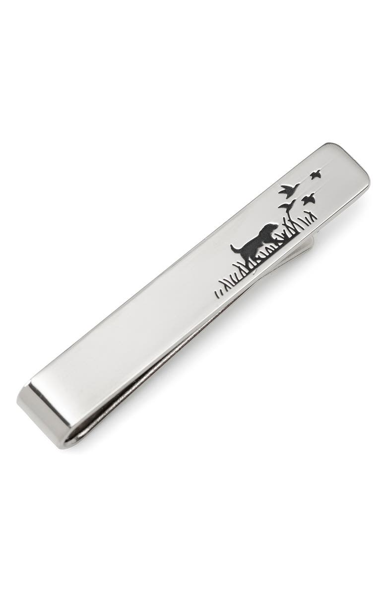 Cufflinks, Inc. Hunting Dog Tie Bar, Main, color, Silver
