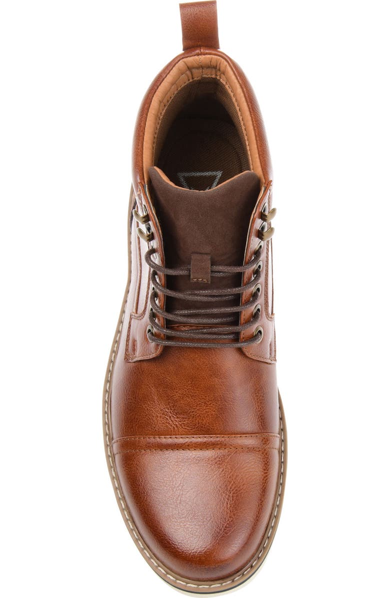 VANCE CO Lucien Vegan Leather Cap Toe Boot, Alternate, color, Brown