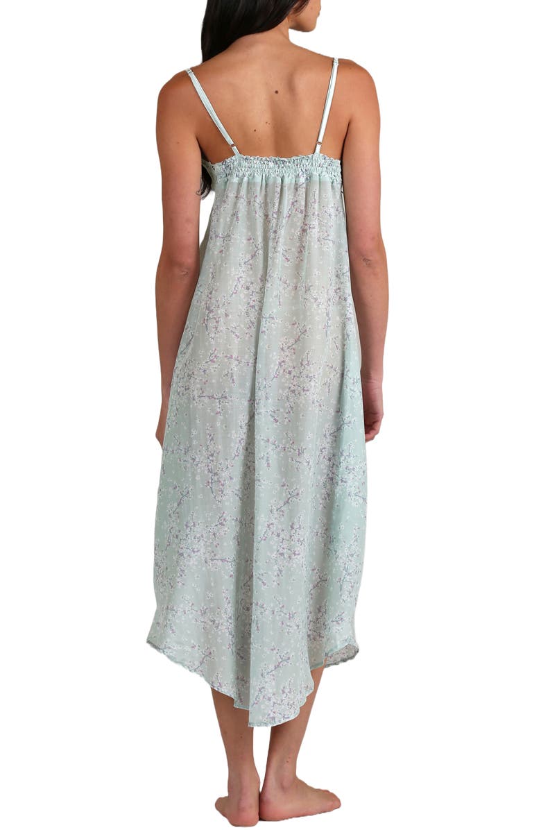 Papinelle Cheri Blossom Lace Trim Cotton & Silk Nightgown, Alternate, color,