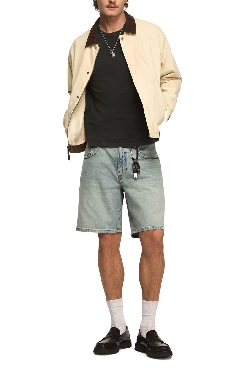 Loose Fit 5-Pocket Denim Shorts, Alternate, color, COMET TAIL