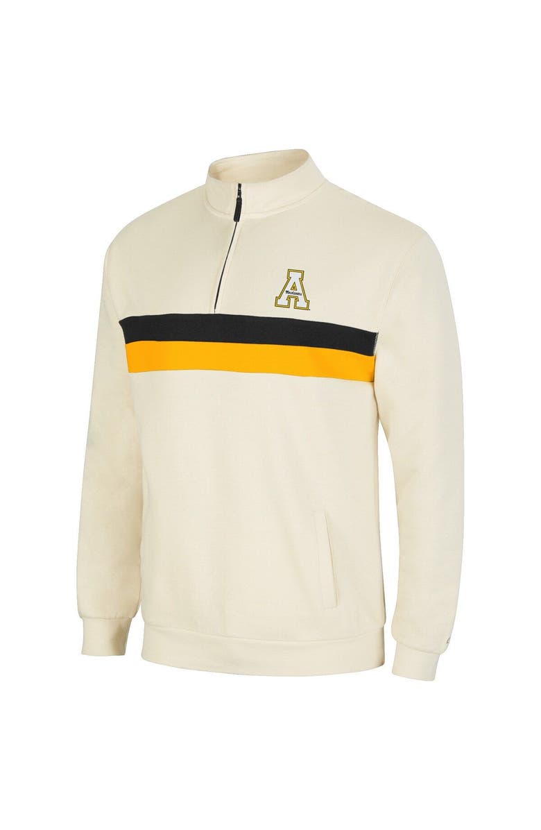 COLOSSEUM Men's Colosseum Cream Appalachian State Mountaineers Activities Quarter-Zip Jacket, Alternate, color, 