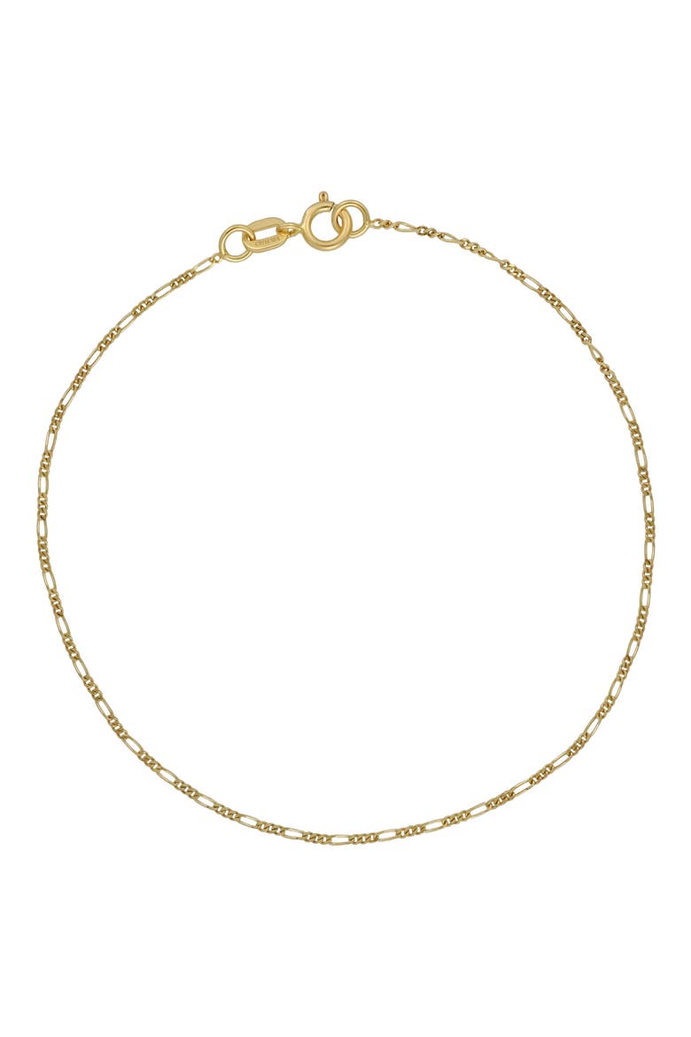 14K Gold Figaro Chain Bracelet (Nordstrom Exclusive), Main, color, 14K YELLOW GOLD