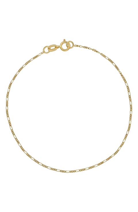 14K Gold Figaro Chain Bracelet (Nordstrom Exclusive)