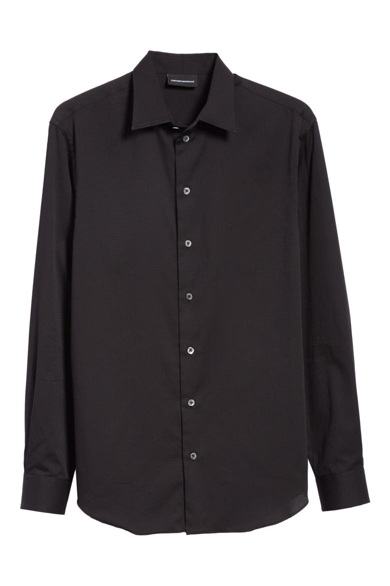 Slim Fit Solid Shirt, Alternate, color, ARMANI