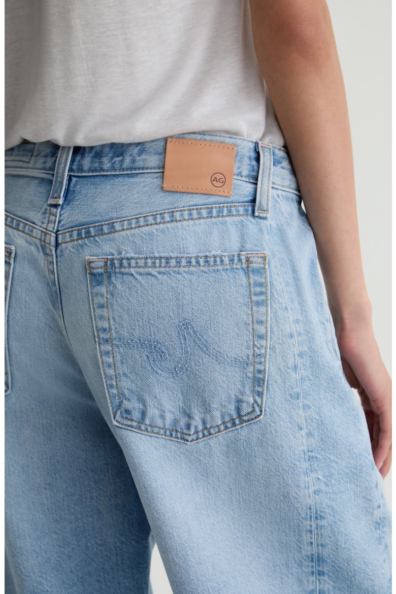 Hattie Raw Hem High Waist Crop Barrel Jeans, Alternate, color, GESTURE