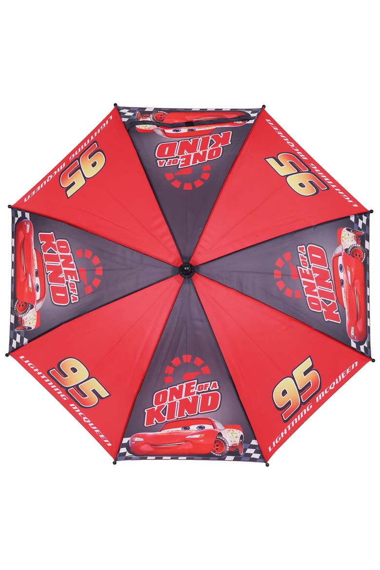 Pixar Cars Lightning McQueen "One of a Kind" Kids Umbrella, Alternate, color, BLACK