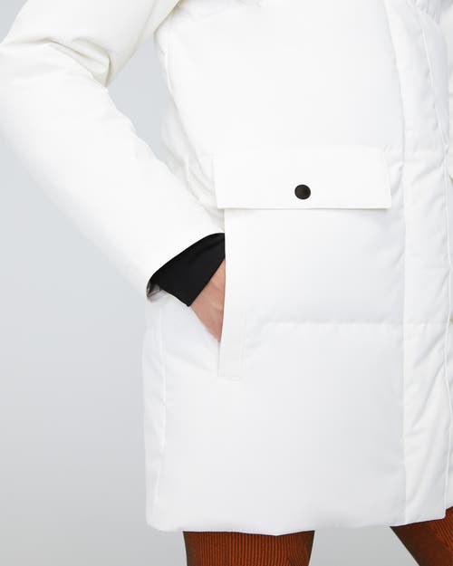 Quartz Co. Chloe | Hooded Down Winter Jacket In Ivory