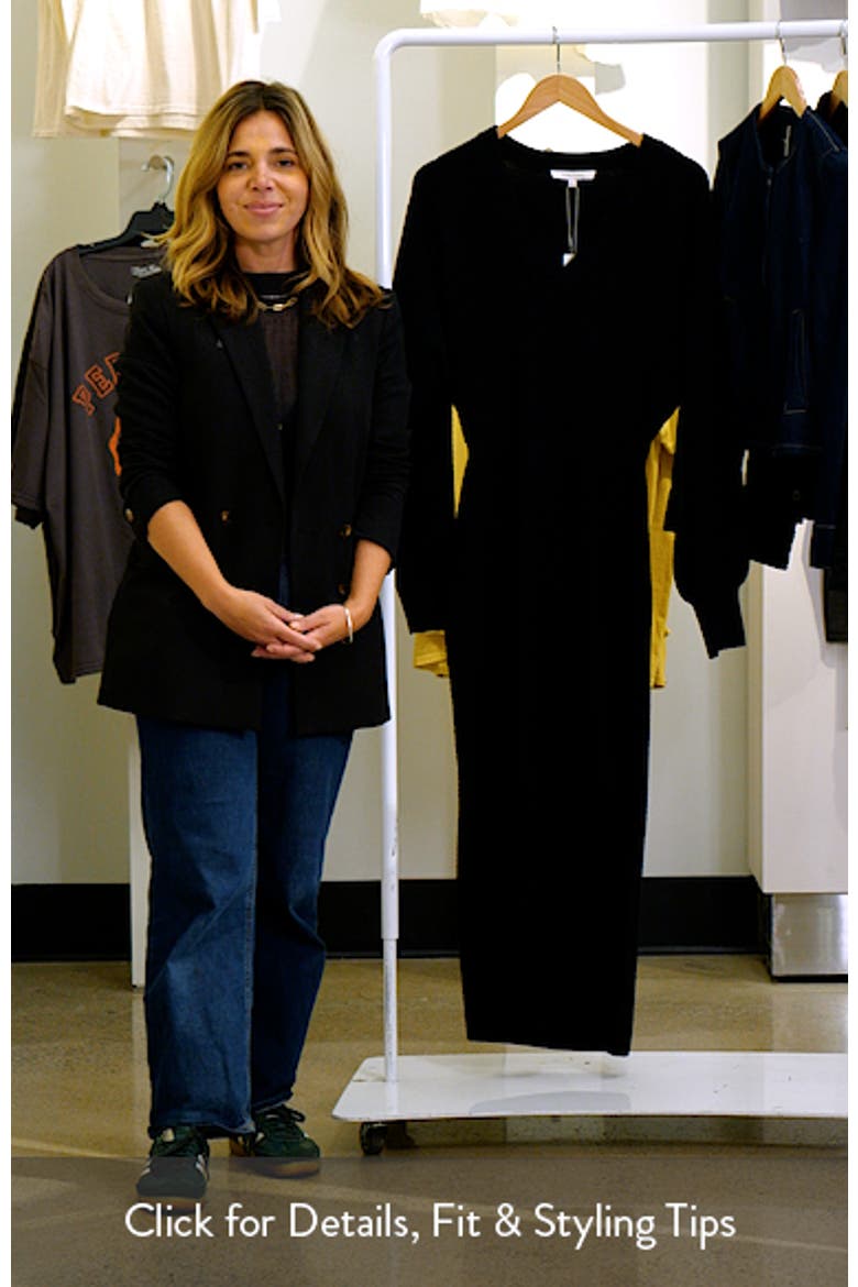 The Ava Long Sleeve Sweater Maxi Dress video