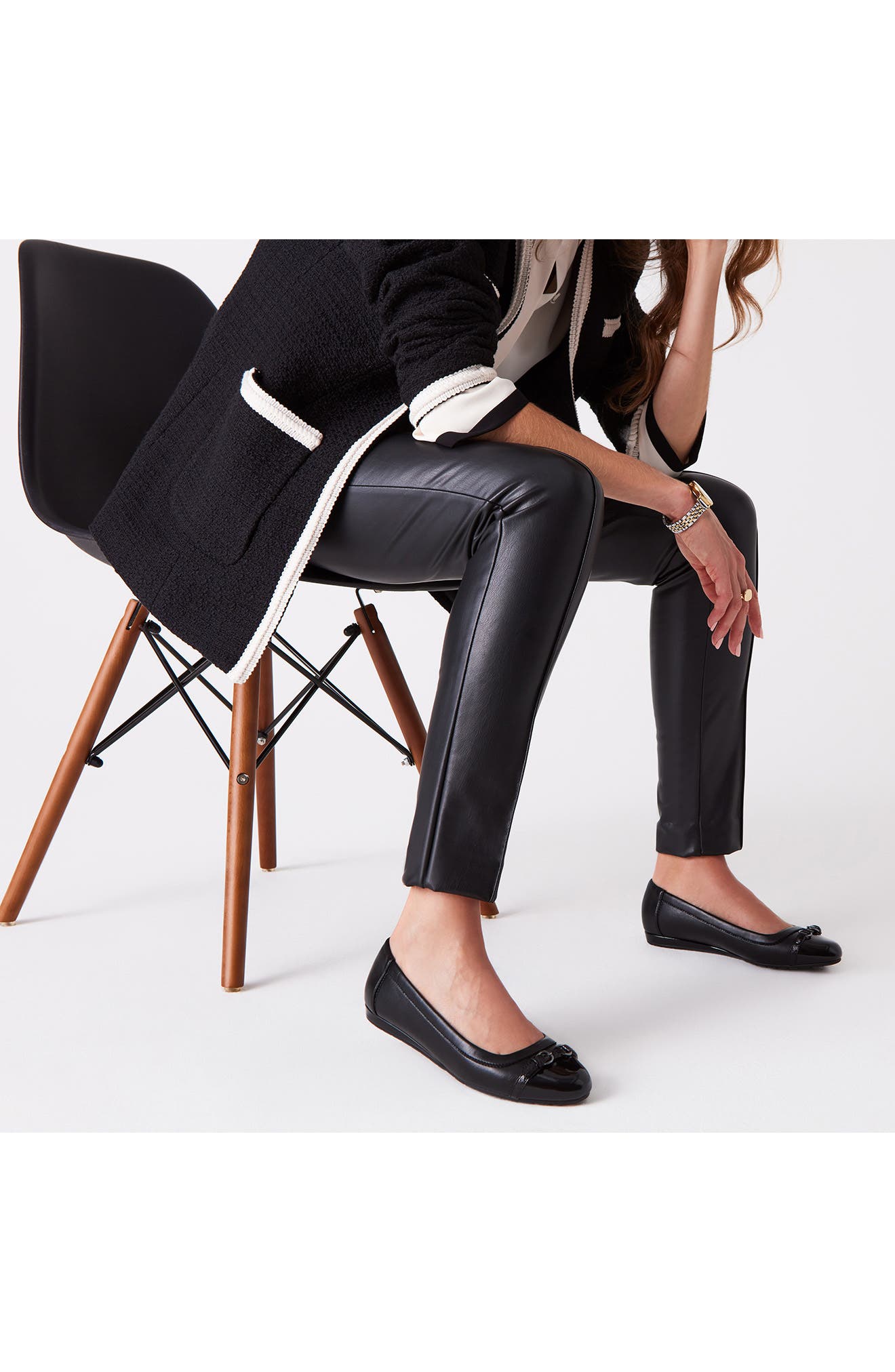 Anne Klein Gisele Cap Toe Ballet Flat, Alternate, color, 