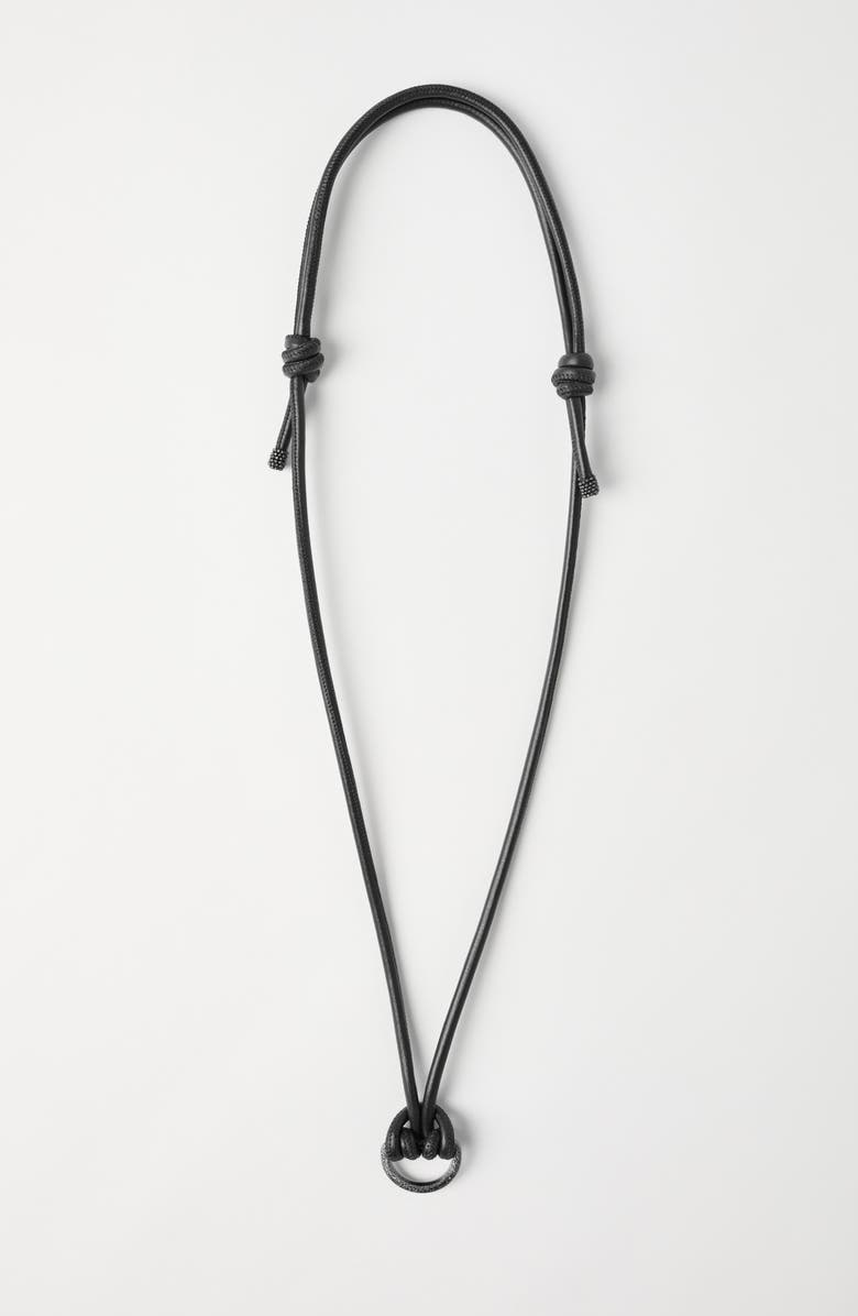 Brunello Cucinelli Glasses cord with monili, Alternate, color, Rust Brown