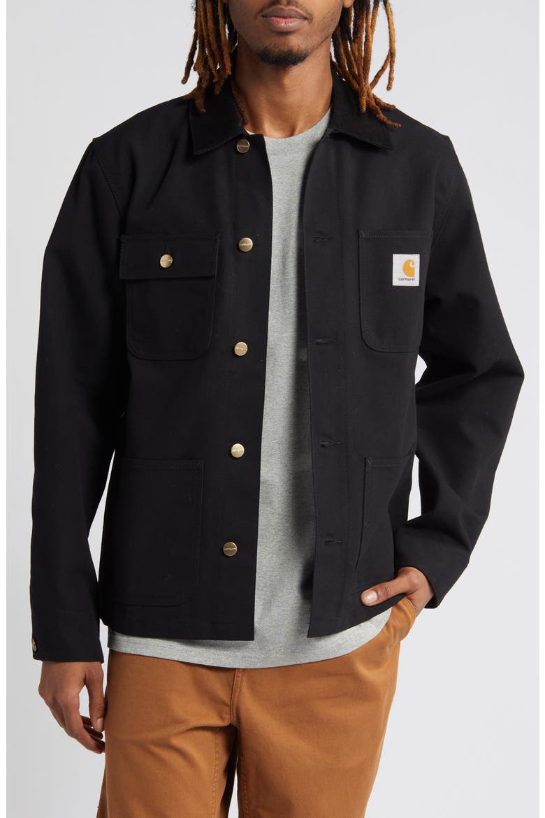 Michigan Canvas Coat, Main, color, BLACK / BLACK RIGID