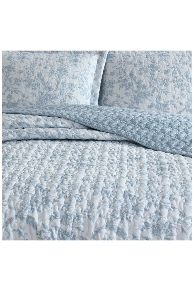 Amberly 3-Piece Twin Quilt & Sham Set, Alternate, color, LT-PASTEL BLUE