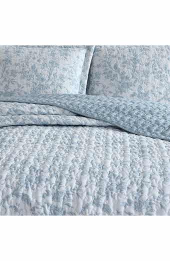 Laura Ashley Amberly Cotton 3-Piece Queen Quilt & Sham Set