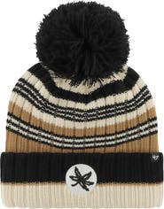 '47 Women's '47 Khaki Ohio State Buckeyes Barista Cuffed Knit Hat with Pom